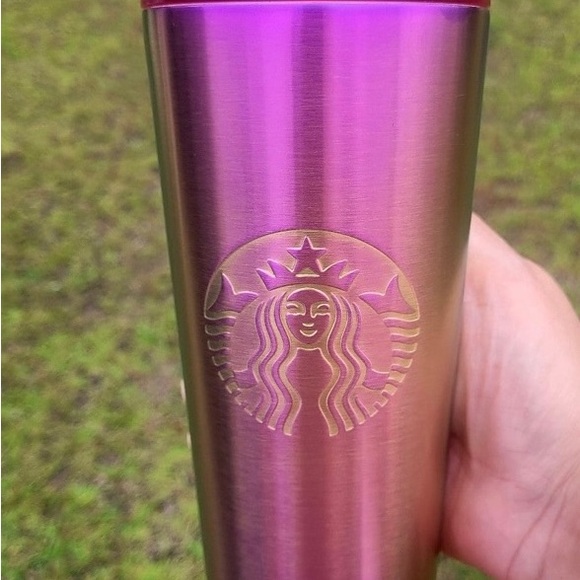 Starbucks Pink Oil Slick Cup Stainless Steel Ombre Tumbler 24oz Venti New 2022 - Picture 3 of 9